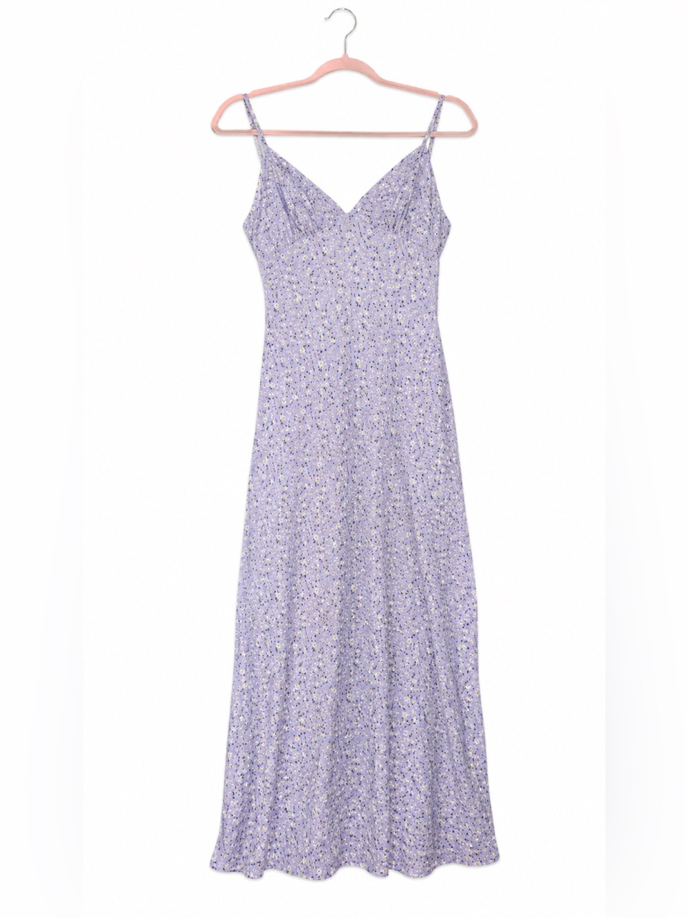 Forever 21 Lilac Floral Spaghetti-Strap Maxi Dress